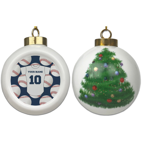 Baseball Jersey Ceramic Christmas Ornament - X-Mas Tree (APPROVAL)