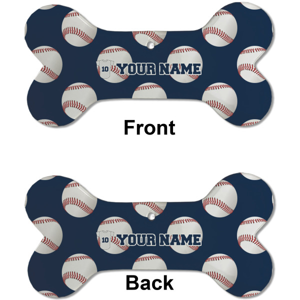 Baseball Jersey Ceramic Flat Ornament - Bone Front & Back (APPROVAL)