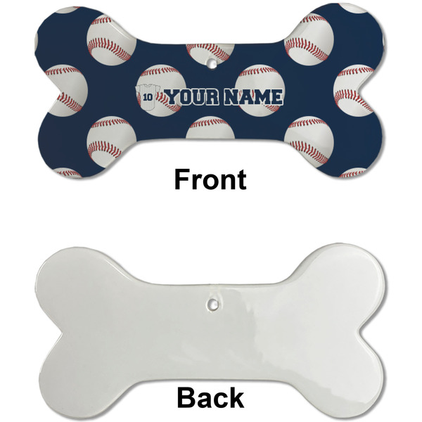 Baseball Jersey Ceramic Flat Ornament - Bone Front & Back Single Print (APPROVAL)