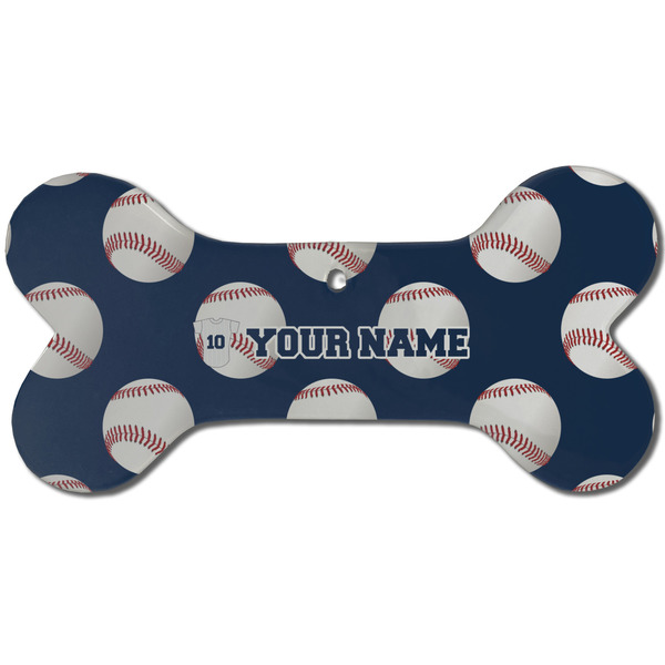 Baseball Jersey Ceramic Flat Ornament - Bone Front