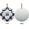 Baseball Jersey Ceramic Flat Ornament - Circle Front & Back (APPROVAL)