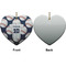 Baseball Jersey Ceramic Flat Ornament - Heart Front & Back (APPROVAL)