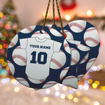 Baseball Jersey Ceramic Ornament w/ Name and Number