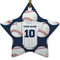 Baseball Jersey Ceramic Flat Ornament - Star (Front)