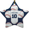 Baseball Jersey Star Ceramic Ornament w/ Name and Number