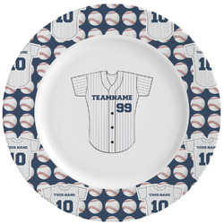 Baseball Jersey Ceramic Dinner Plates (Set of 4) (Personalized)