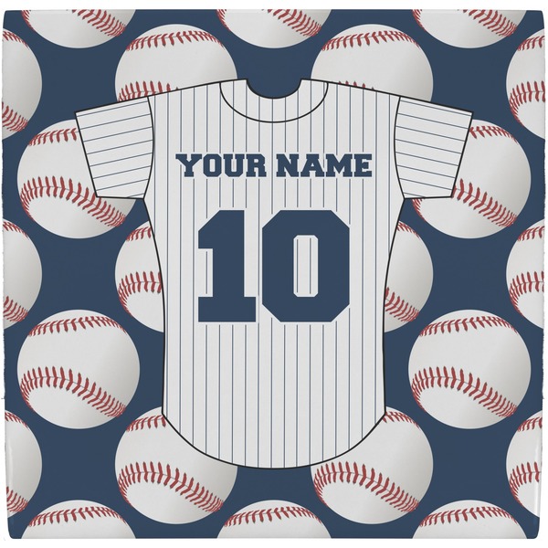 Custom Baseball Jersey Ceramic Tile Hot Pad (Personalized)