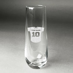 Baseball Jersey Champagne Flute - Stemless Engraved (Personalized)