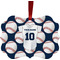 Baseball Jersey Christmas Ornament (Front View)