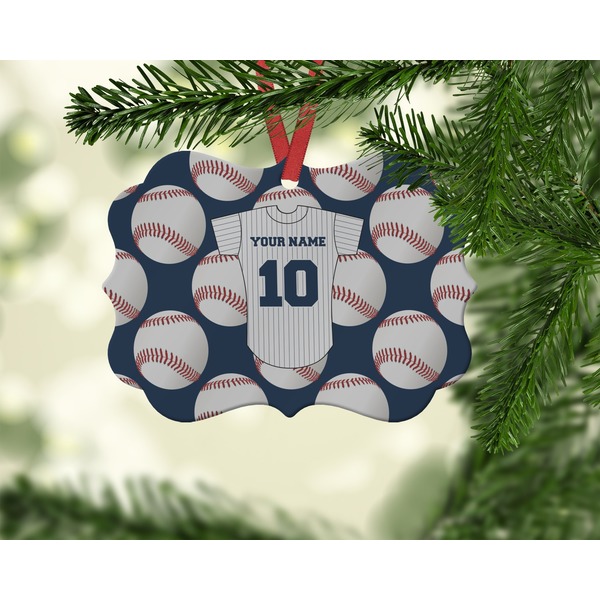 Baseball Jersey Christmas Ornament (On Tree)