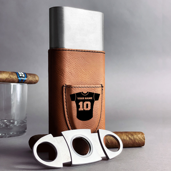Baseball Jersey Cigar Case with Cutter - IN CONTEXT