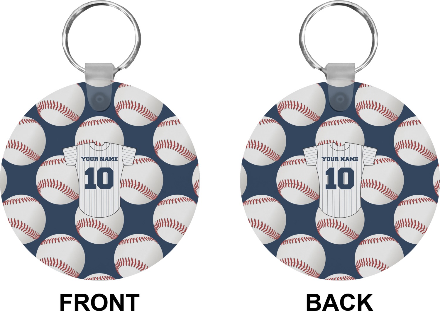 Baseball Jersey Plastic Keychain (Personalized) YouCustomizeIt