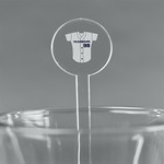 Baseball Jersey 5.5" Round Plastic Stir Sticks - Clear (Personalized)