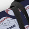 Baseball Jersey Closeup of Tote w/Black Handles