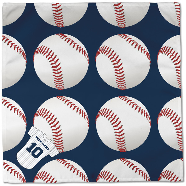 Baseball Jersey Cloth Napkins - Personalized Dinner (Full Open)
