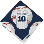 Baseball Jersey Cloth Cocktail Napkin - Single w/ Name and Number