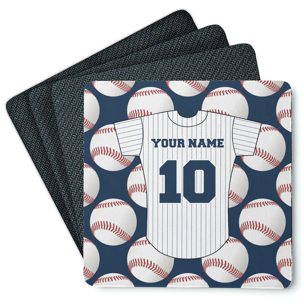 Baseball Jersey Coaster Rubber Back - Main