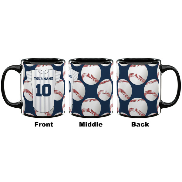 Baseball Jersey Coffee Mug - 11 oz - Black APPROVAL