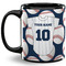 Baseball Jersey Coffee Mug - 11 oz - Full- Black