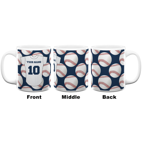 Baseball Jersey Coffee Mug - 11 oz - White APPROVAL