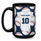 Baseball Jersey Coffee Mug - 15 oz - Black