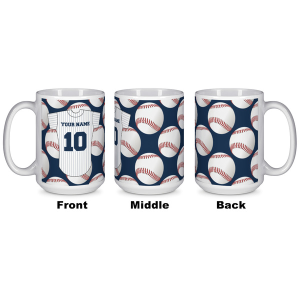 Baseball Jersey Coffee Mug - 15 oz - White APPROVAL