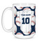 Baseball Jersey Coffee Mug - 15 oz - White