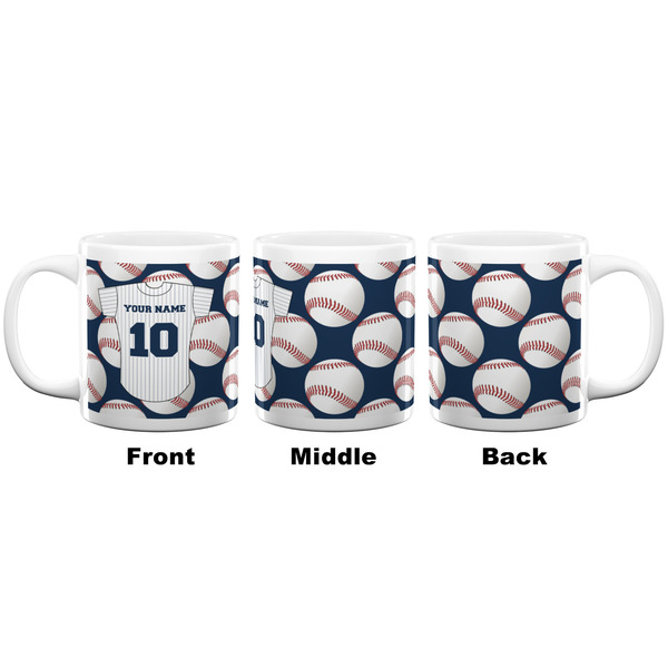 Baseball Jersey Coffee Mug - 20 oz - White APPROVAL