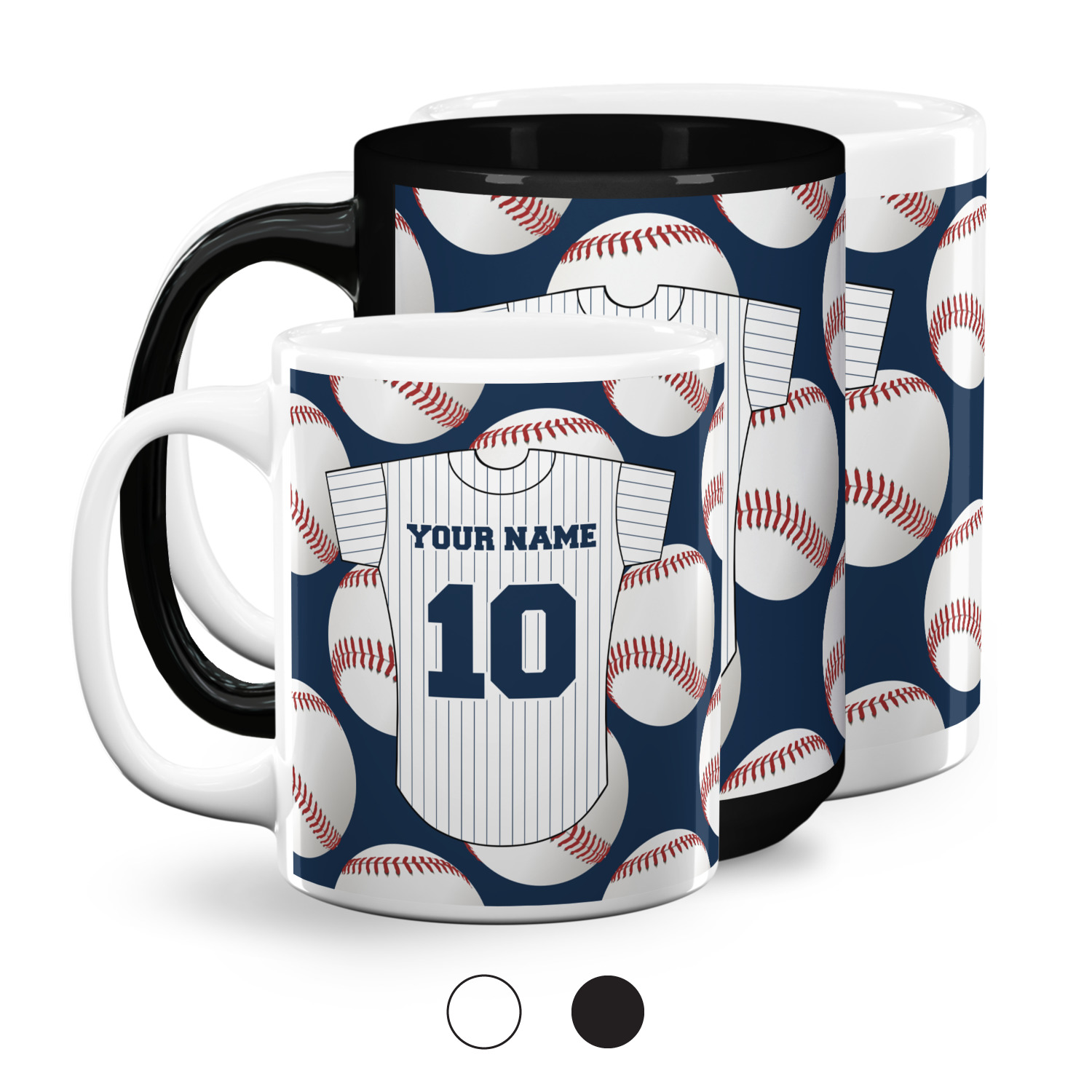 Baseball Jersey Coffee Mugs Personalized   YouCustomizeIt