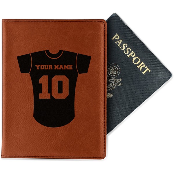 Custom Baseball Jersey Passport Holder - Faux Leather - Double Sided (Personalized)