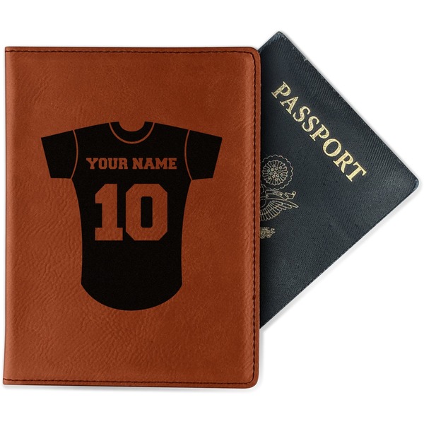 Custom Baseball Jersey Passport Holder - Faux Leather - Single Sided (Personalized)