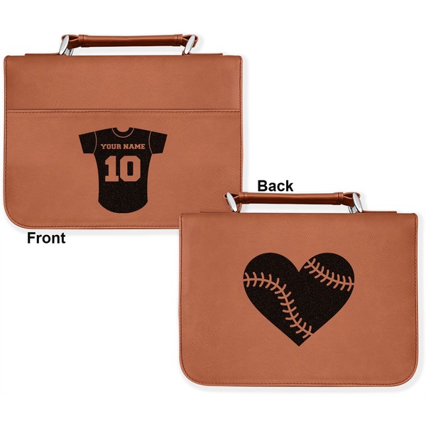 Baseball Jersey Cognac Leatherette Bible Covers - Large Double Sided Apvl