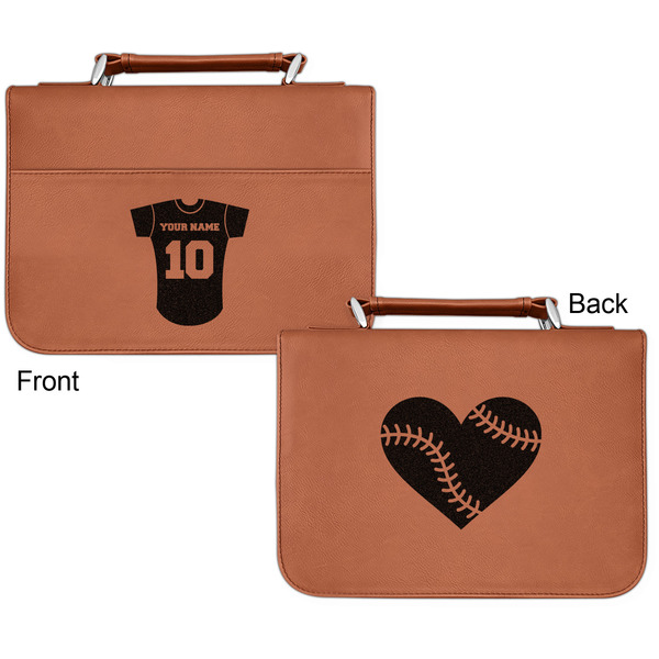 Baseball Jersey Cognac Leatherette Bible Covers - Small Double Sided Apvl