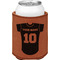 Baseball Jersey Cognac Leatherette Can Sleeve - Single Front