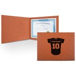 Baseball Jersey Leatherette Certificate Holder - Front (Personalized)