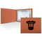 Baseball Jersey Cognac Leatherette Diploma / Certificate Holders - Front only - Main