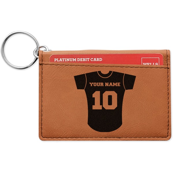 Custom Baseball Jersey Leatherette Keychain ID Holder (Personalized)
