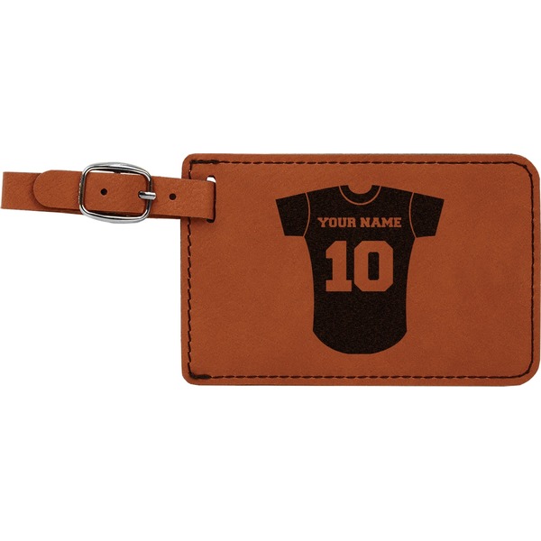 Custom Baseball Jersey Leatherette Luggage Tag (Personalized)
