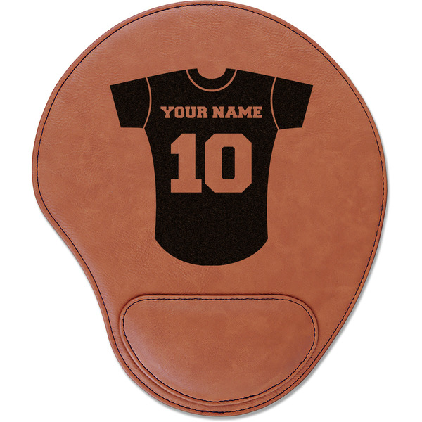 Custom Baseball Jersey Leatherette Mouse Pad with Wrist Support (Personalized)