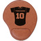 Baseball Jersey Cognac Leatherette Mouse Pads with Wrist Support - Flat