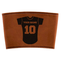 Baseball Jersey Leatherette Cup Sleeve (Personalized)