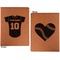 Baseball Jersey Cognac Leatherette Portfolios with Notepad - Large - Double Sided - Apvl