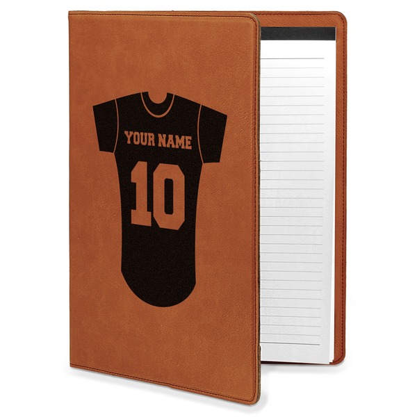 Custom Baseball Jersey Leatherette Portfolio with Notepad - Large - Double Sided (Personalized)