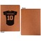 Baseball Jersey Cognac Leatherette Portfolios with Notepad - Large - Single Sided - Apvl