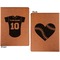 Baseball Jersey Cognac Leatherette Portfolios with Notepad - Small - Double Sided- Apvl