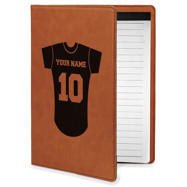 Custom Baseball Jersey Leatherette Portfolio with Notepad - Small - Double Sided (Personalized)