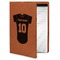 Baseball Jersey Cognac Leatherette Portfolios with Notepad - Small - Main