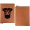 Baseball Jersey Cognac Leatherette Portfolios with Notepad - Small - Single Sided- Apvl