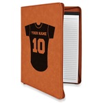 Baseball Jersey Leatherette Zipper Portfolio with Notepad (Personalized)