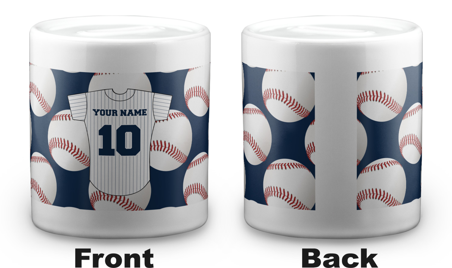 Baseball Jersey Coin Bank (Personalized) YouCustomizeIt